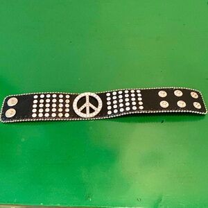 Black leather bracelet